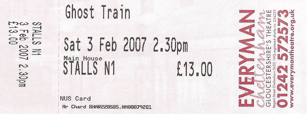 Ghost Train Ticket